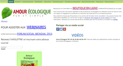 Desktop Screenshot of amourecologique.com