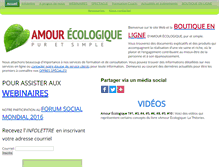 Tablet Screenshot of amourecologique.com